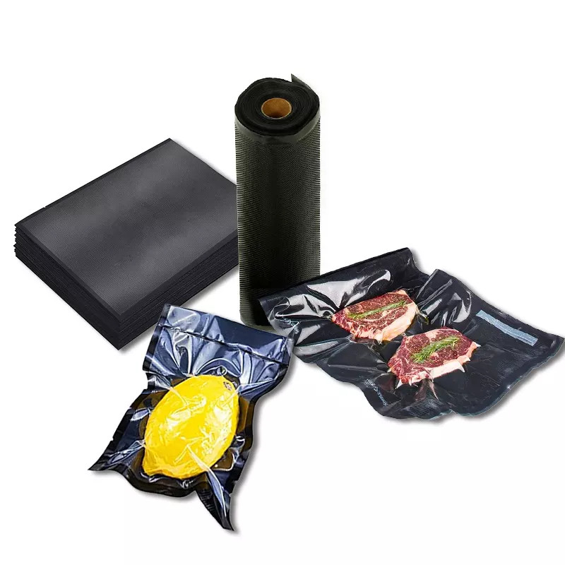 Polypropylene Freezer Storage Black Sealer Bags QS Plastic Vacuum Sealer Bag